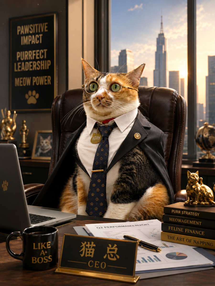 华尔街猫总 — Wall Street Cat Boss
