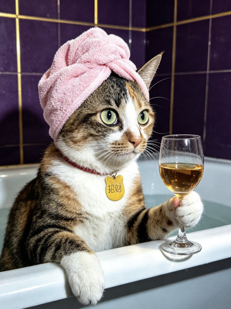 洗白白喵总 — Freshly-Bathed