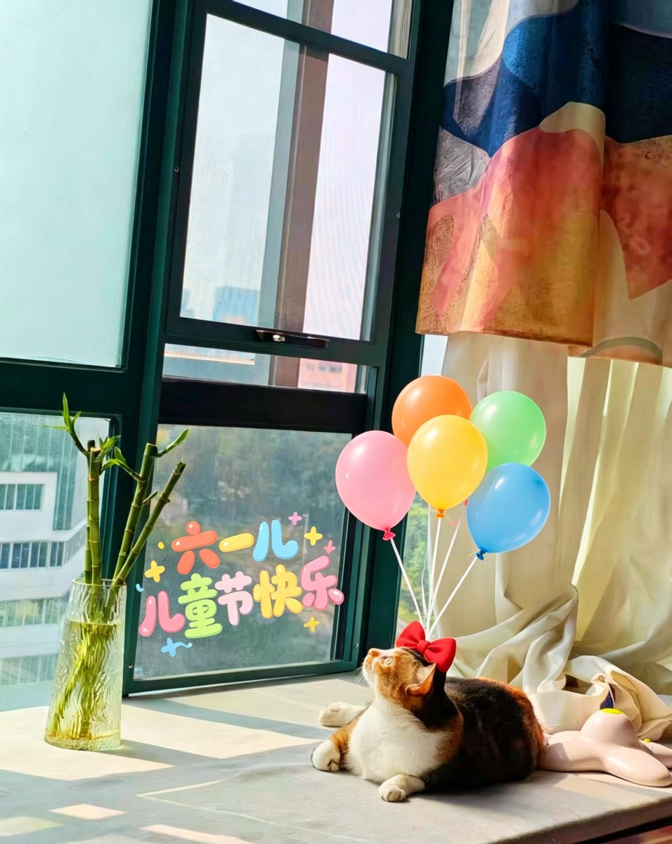 过六一儿童节的喵喵总 — Children's Day Cat Boss