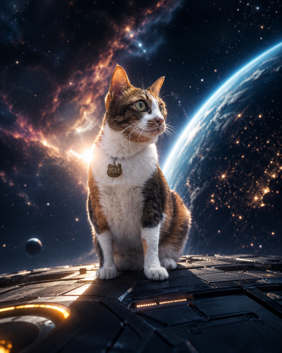 登上月球的喵总 — Cat Boss on the Moon